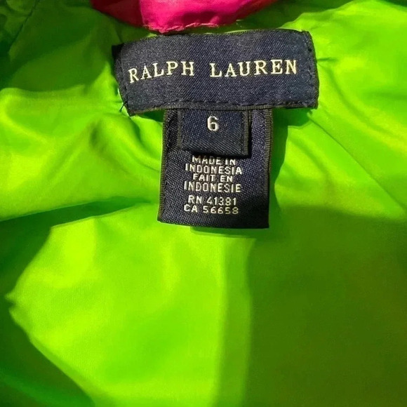 Vintage Polo Ralph Lauren Pink Vest Girl’s Sz 6 - Picture 3 of 5